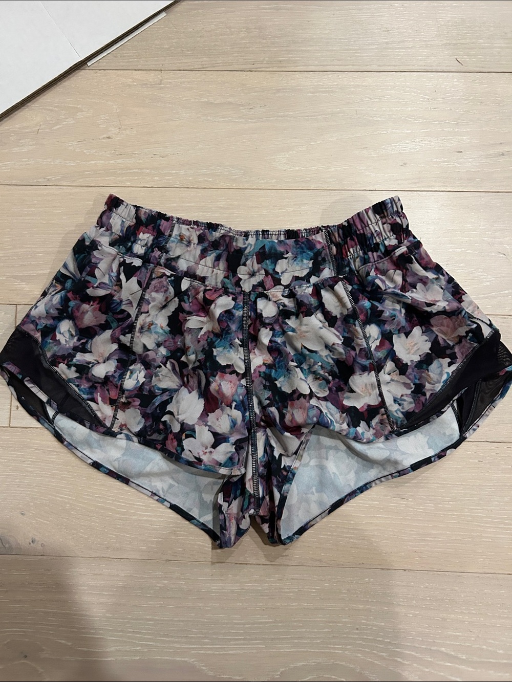 lululemon athletica Floral Athletic Shorts - Black, White, Pink, Blue